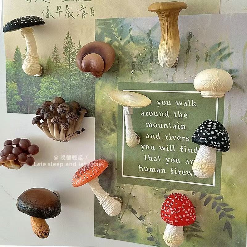 Wholesale Simulation  mushroom shiitake mushroom refrigerator magnet